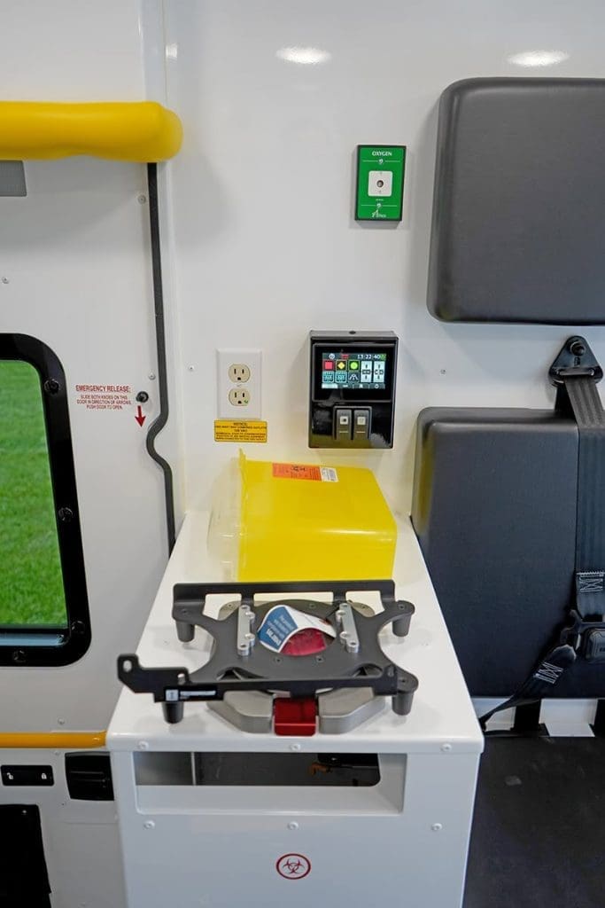 Smithworks Mount inside ambulance